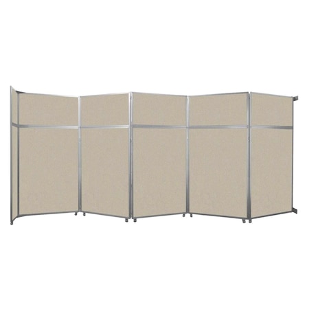 Versare Operable Wall Folding Room Divider 19'6" x 8'5-1/4" Sand Fabric 1070518
